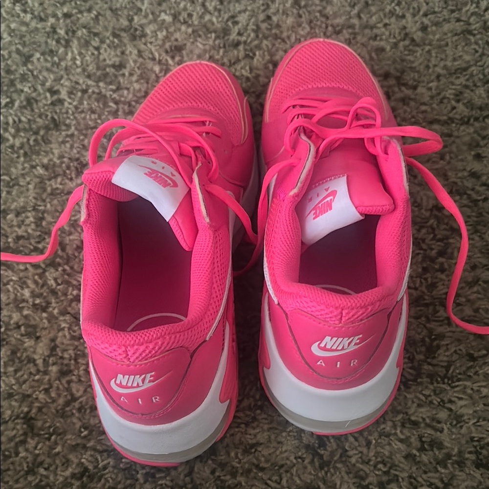 Nike Pink and White Sneakers Low-Top Casual Air Max Size 10